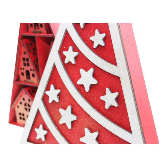 Set 6 căsuțe decorative cu agățătoare și cutie